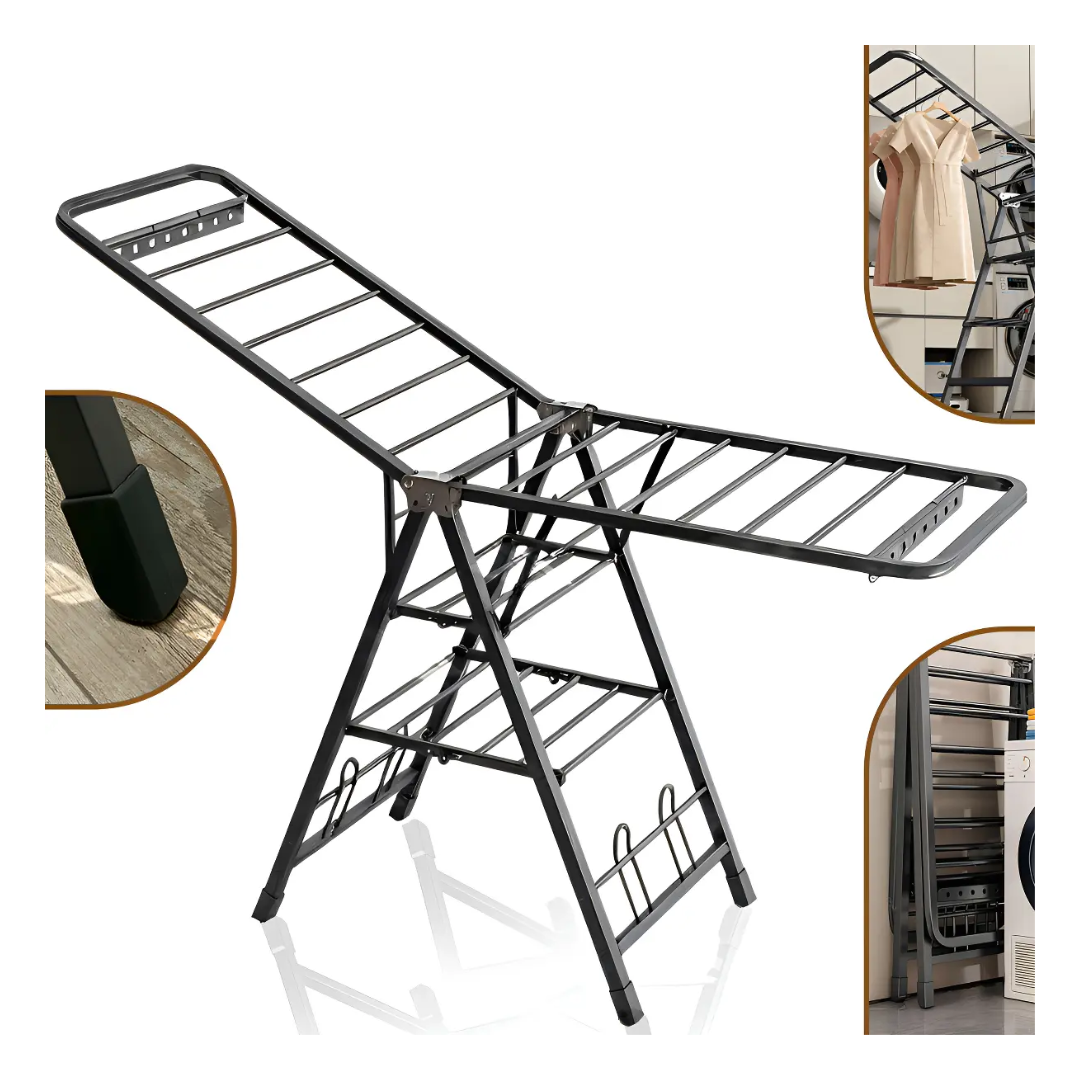Tendedero Plegable Premium Beiti Acero Inox 170cm 50kg-0