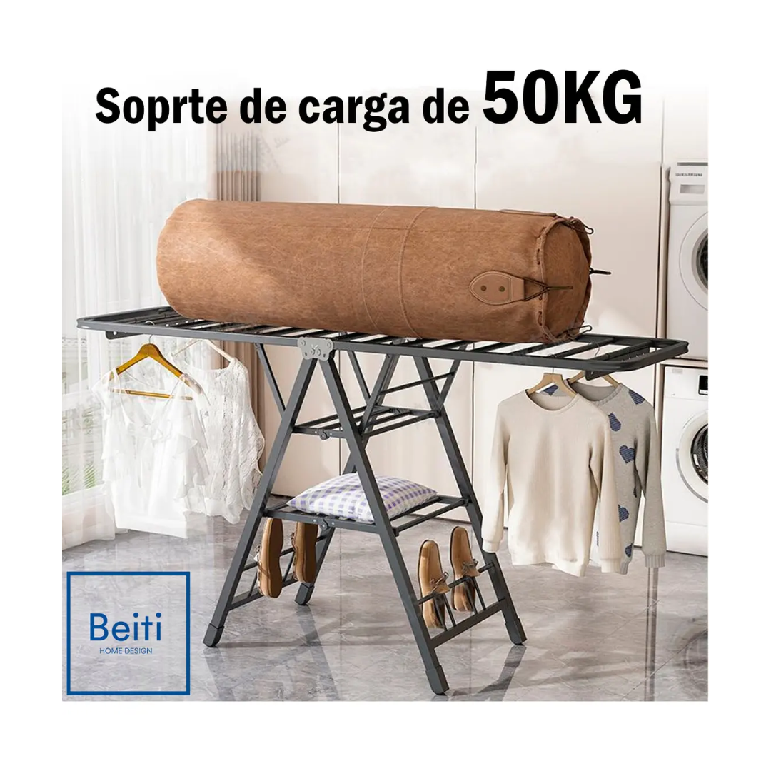 Tendedero Plegable Premium Beiti Acero Inox 170cm 50kg-5