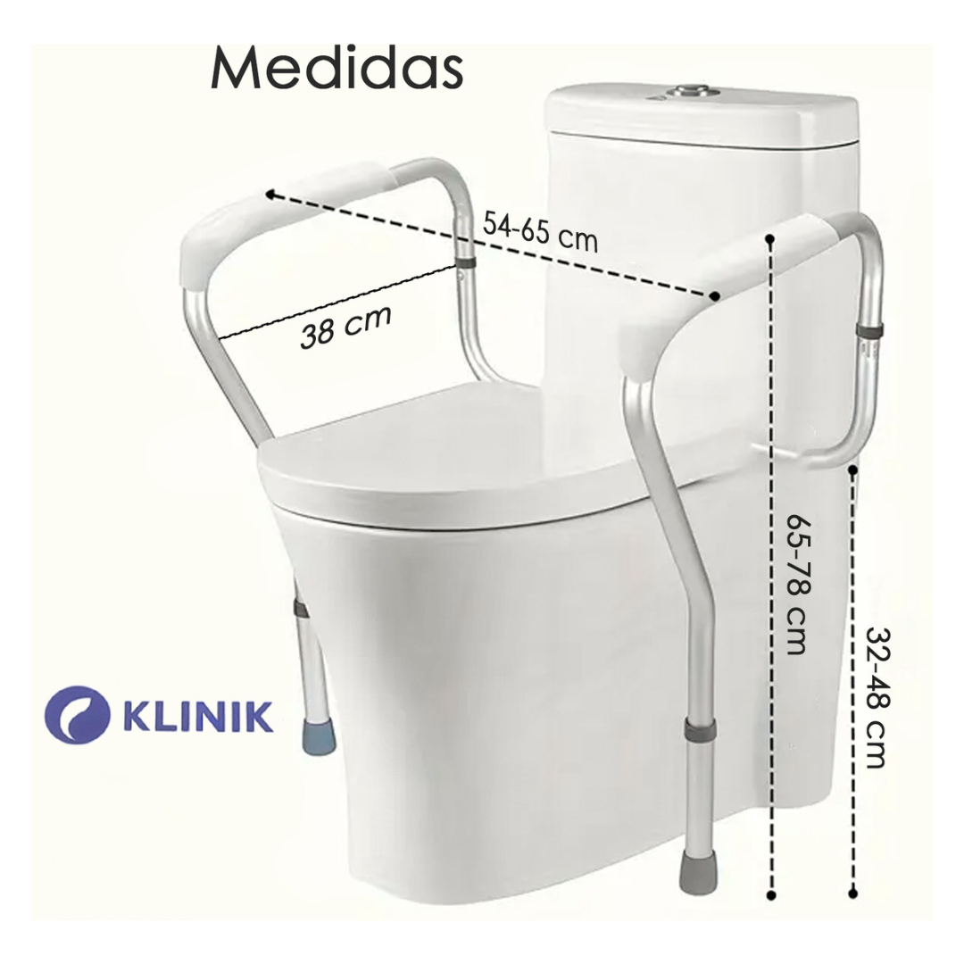 Barra De Apoyo Inodoro Seguridad Aduto Mayor Y Embarazadas-2