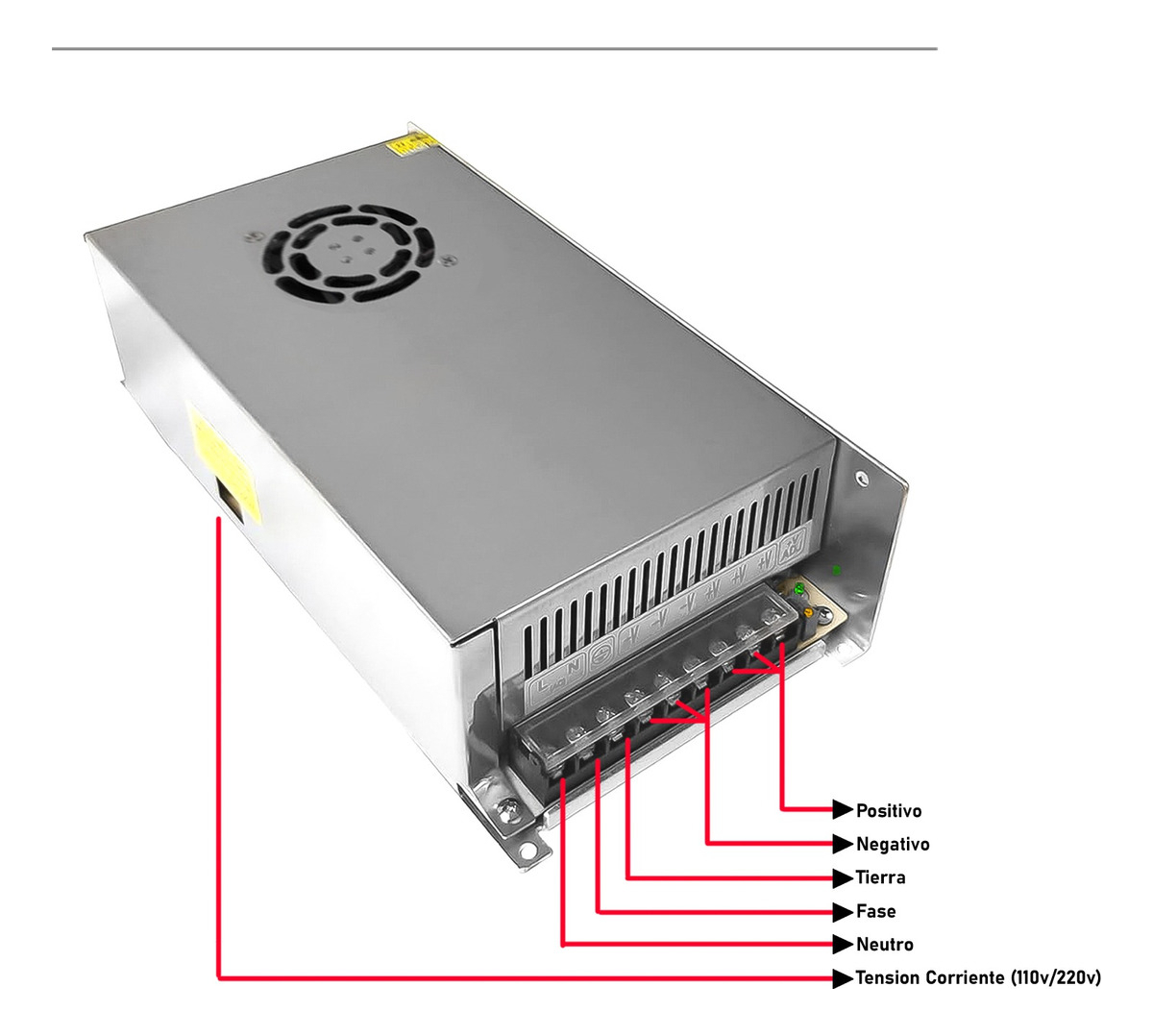 Fuente Poder 12v 50a 600w Transformador 220v Camaras Cinta-2