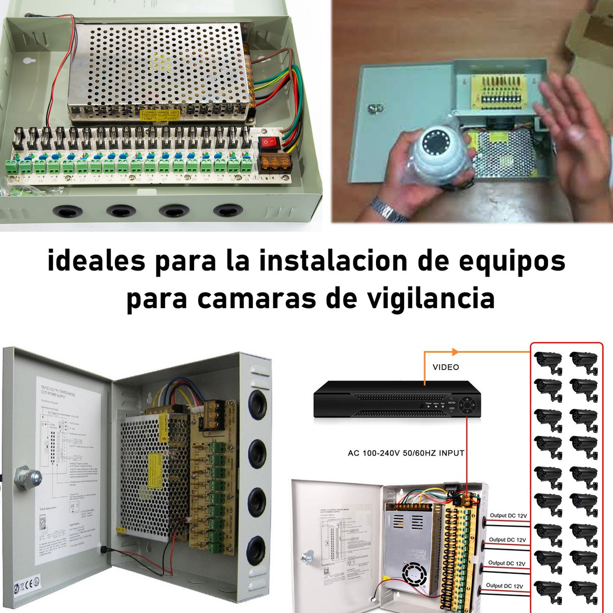 Fuente Poder 12v 50a 600w Transformador 220v Camaras Cinta-4