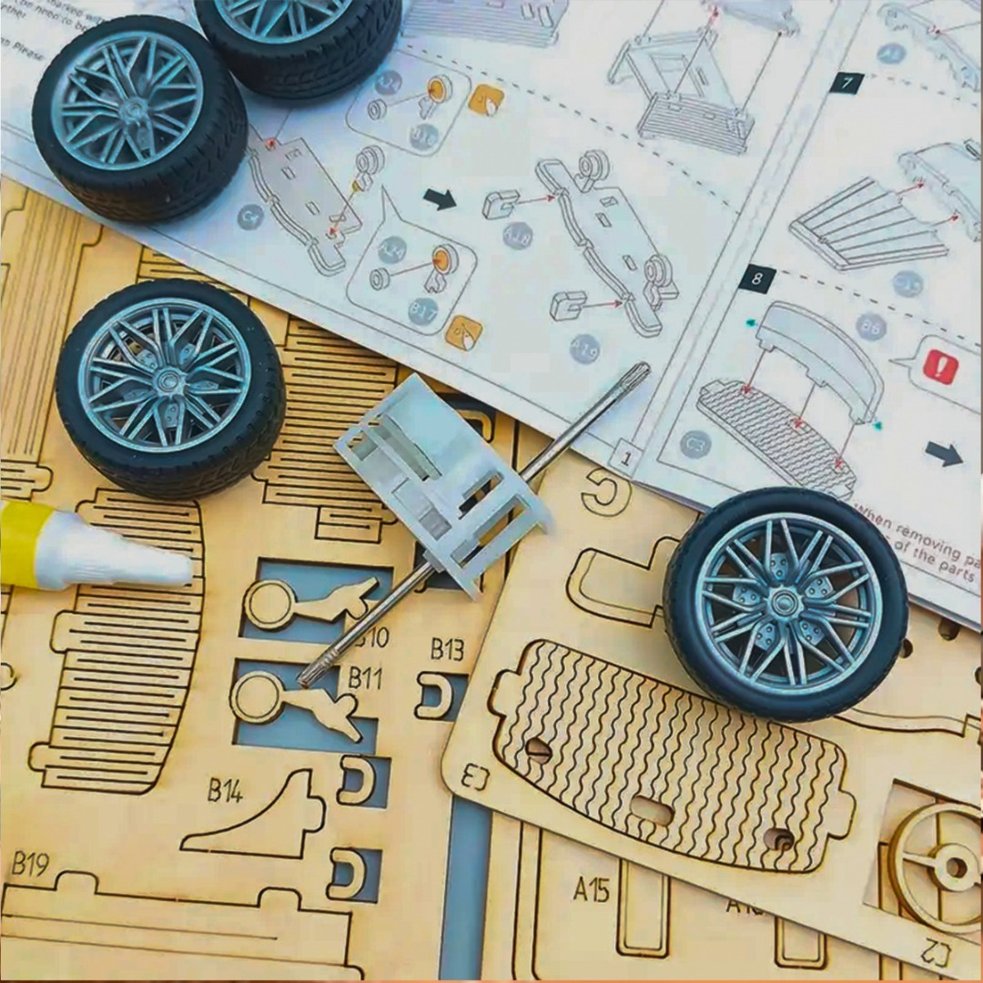 Puzzle 3d Auto Lamborghini Madera Armable 114pcs Didactico-5