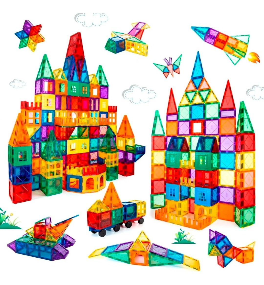 Bloques Magneticos Juego De Construccion 3d 112pzs-3