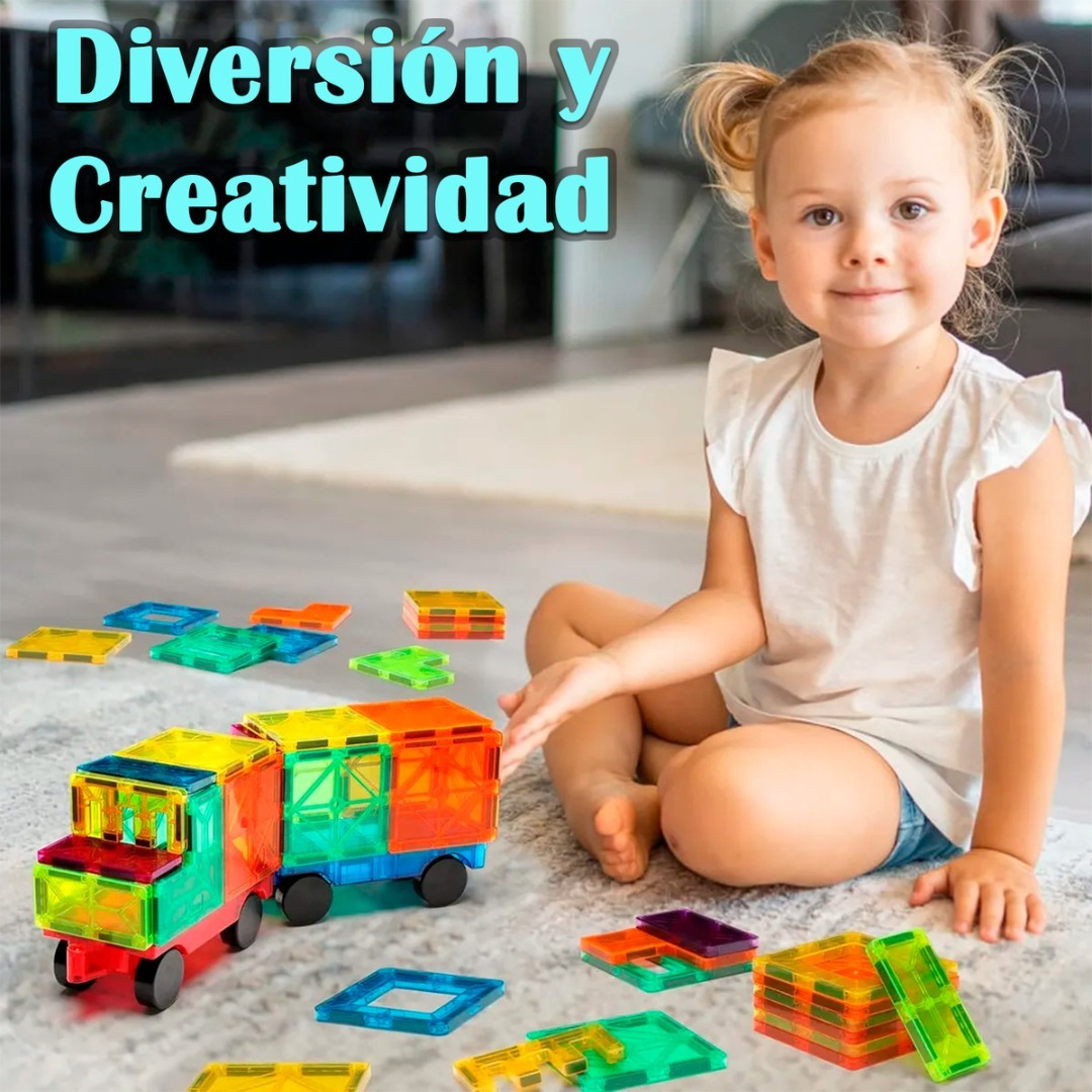 Bloques Magneticos Juego De Construccion 3d 112pzs-7