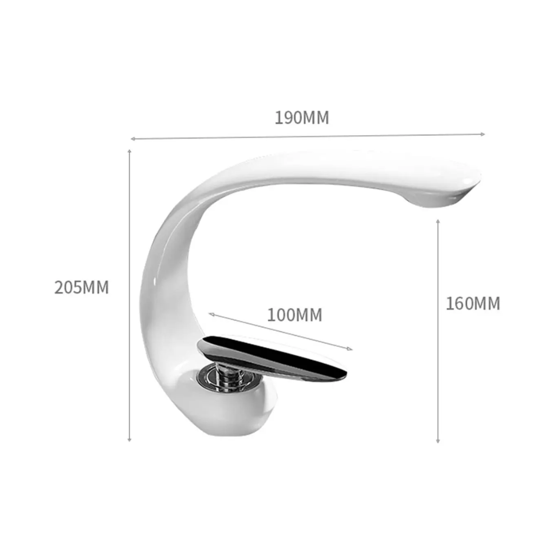 Llave Lavamanos Curva Premium Acero Inoxidable Niquel Baño-2