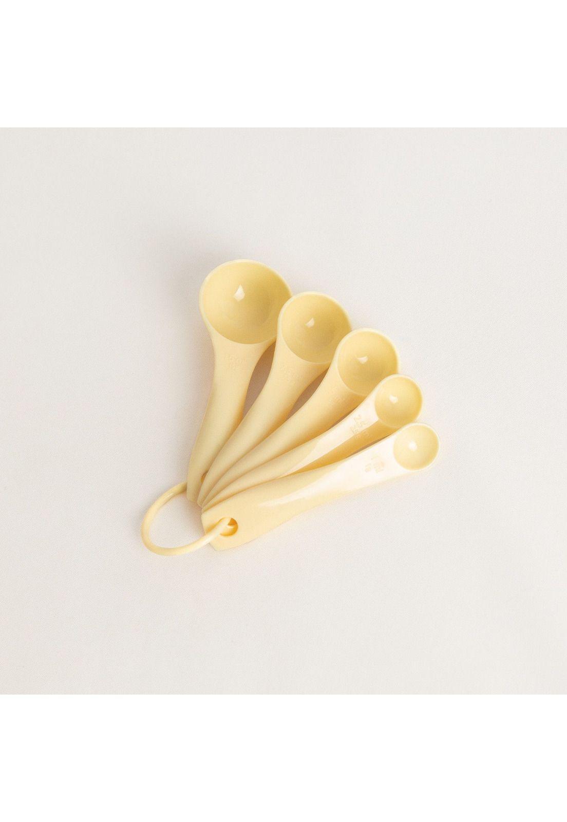 SET DE UTENSILIOS SILICONA MADERA PARA COCINA AMARILLA CREATE IKOHS-5
