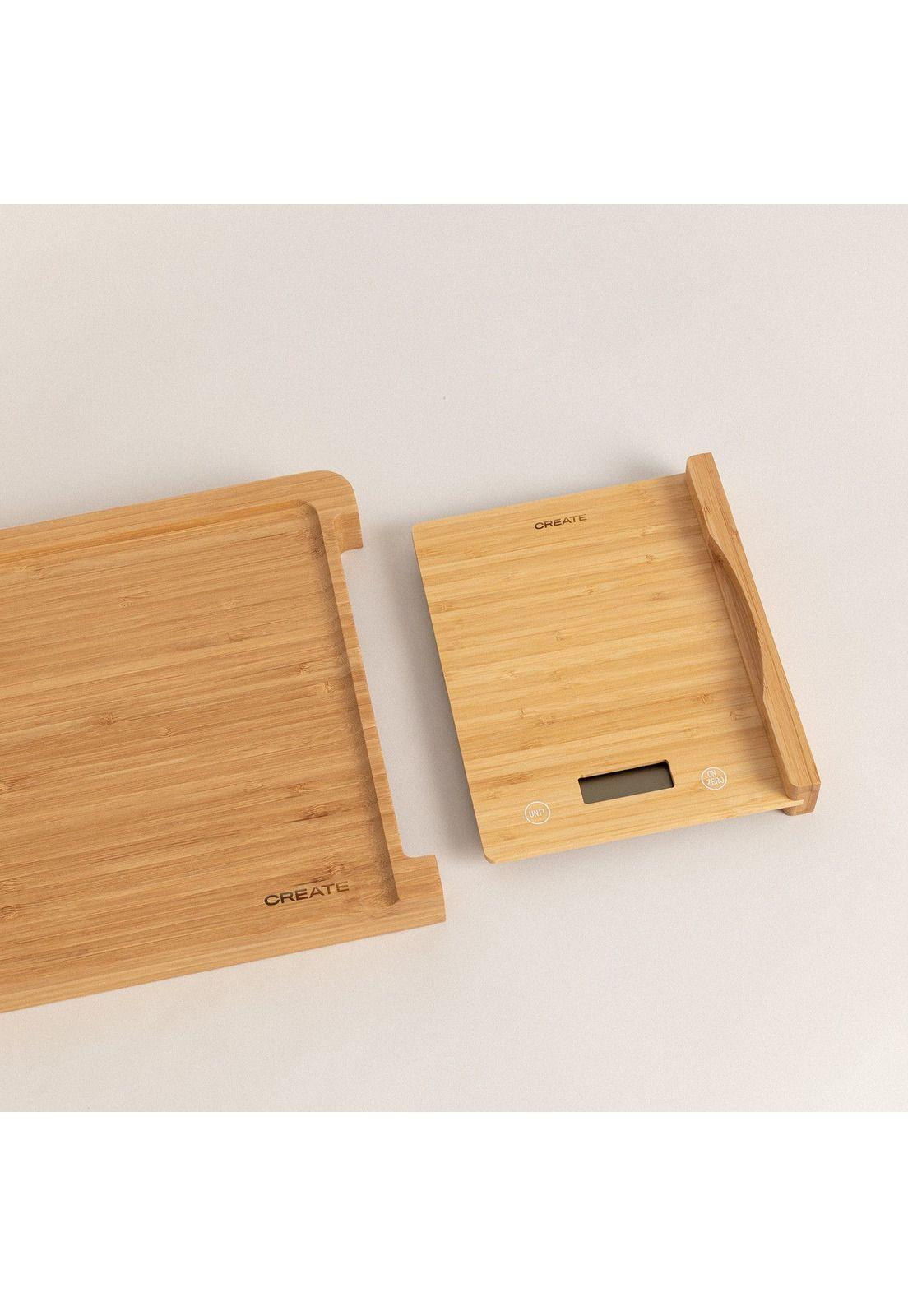 TABLA COCINA CON BASCULA INTEGRADA BOARD SCALE BAMBOO CREATE IKOHS-2