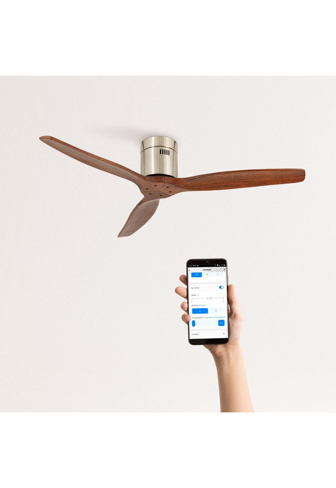 VENTILADOR DE TECHO AIRCALM DC WIFI MADERA OSCURA CREATE IKOHS-0