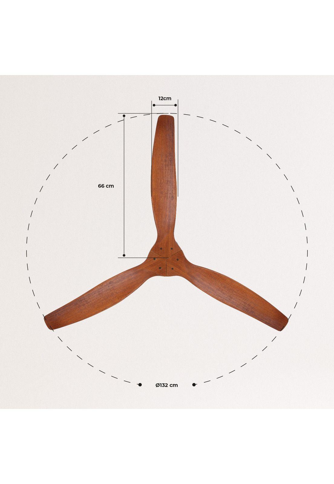 VENTILADOR DE TECHO AIRCALM DC WIFI MADERA OSCURA CREATE IKOHS-2