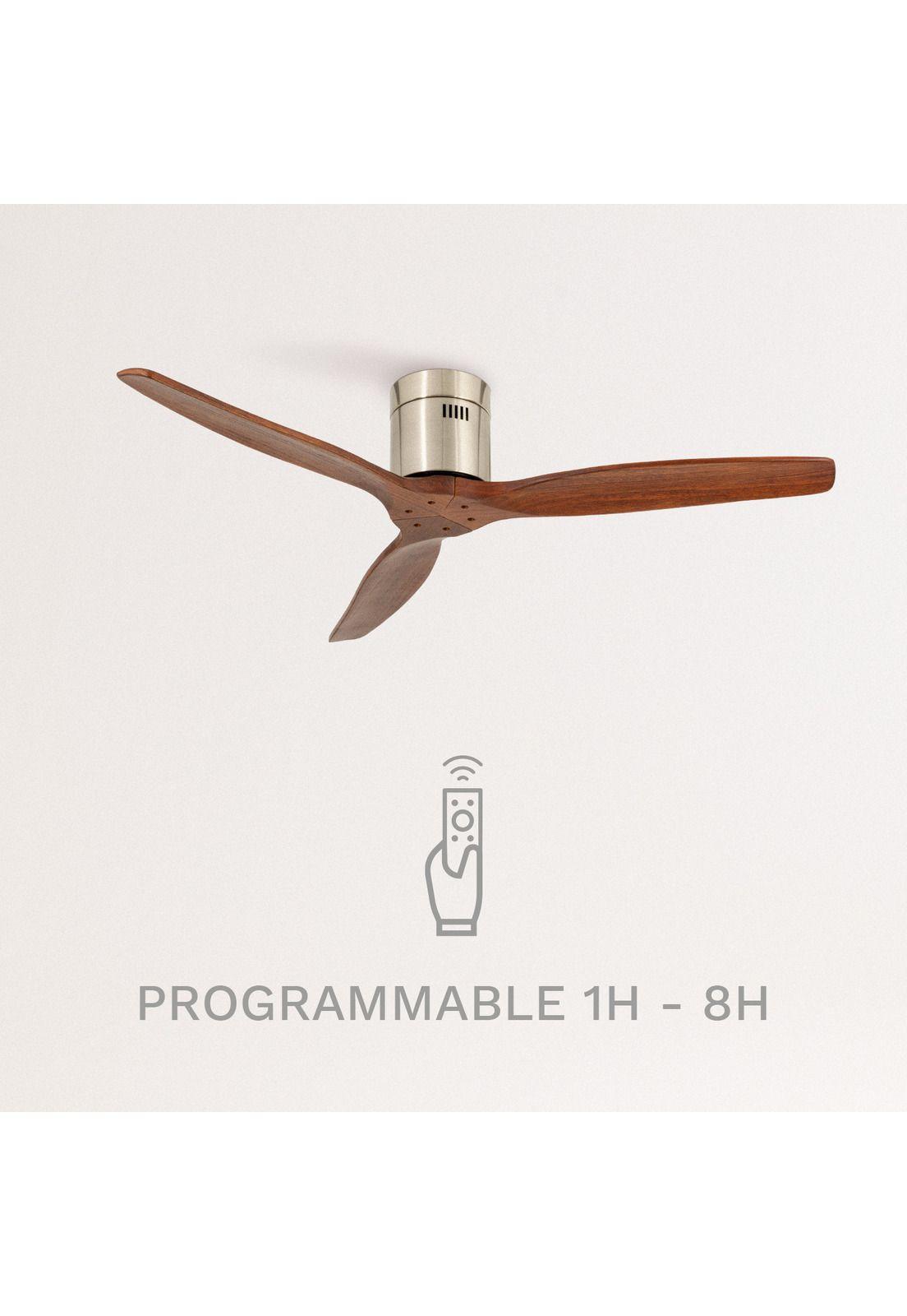 VENTILADOR DE TECHO AIRCALM DC WIFI MADERA OSCURA CREATE IKOHS-4
