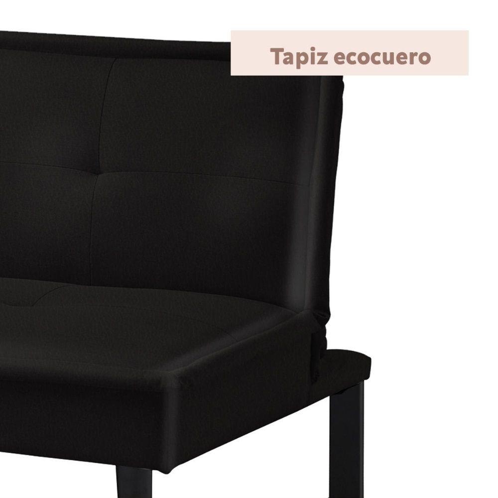 Futón Sofa Cama 2 Cuerpos Boden Ecocuero Negro-3