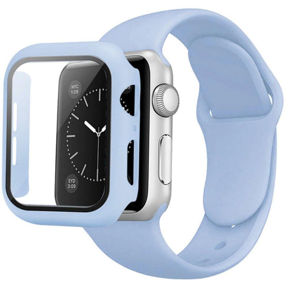 Correa + Carcasa Compatible c/ Apple Watch 42/44mm Celeste-0