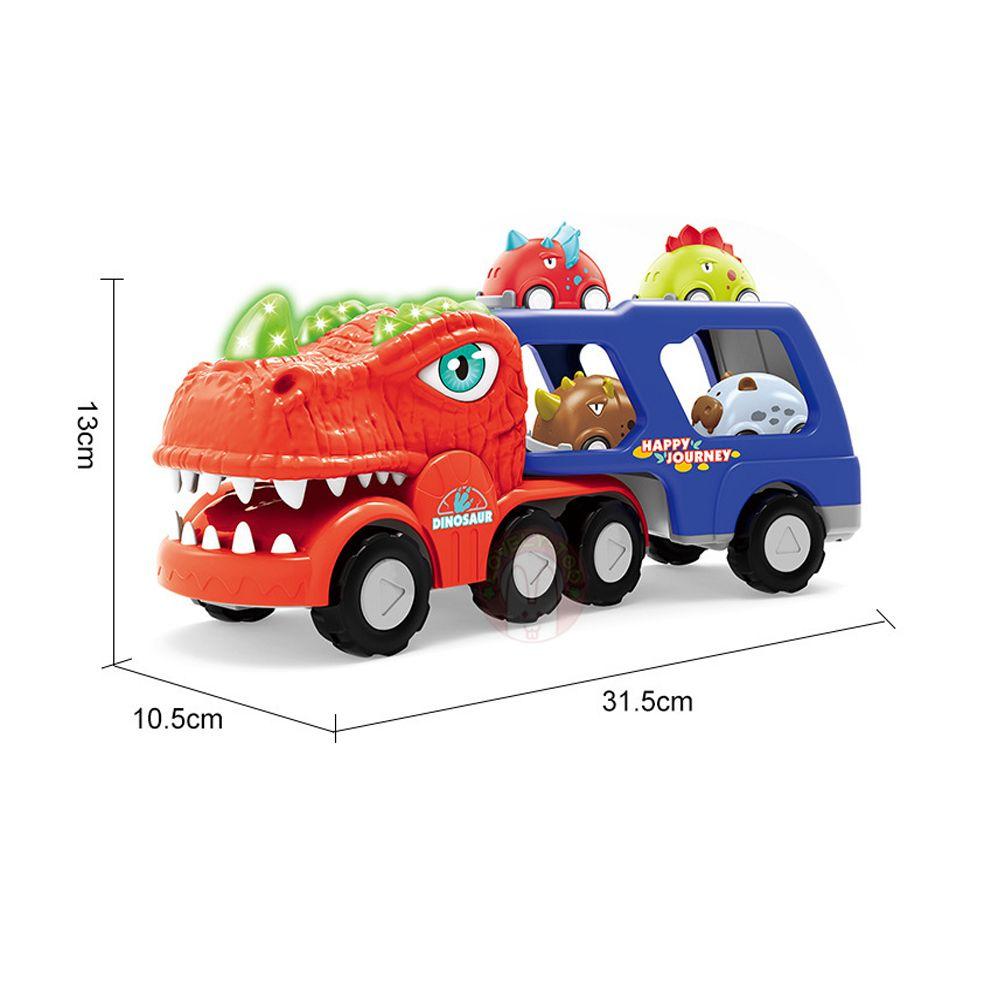 Camión Transportador Dinosaurios con Autitos Multicolor-1