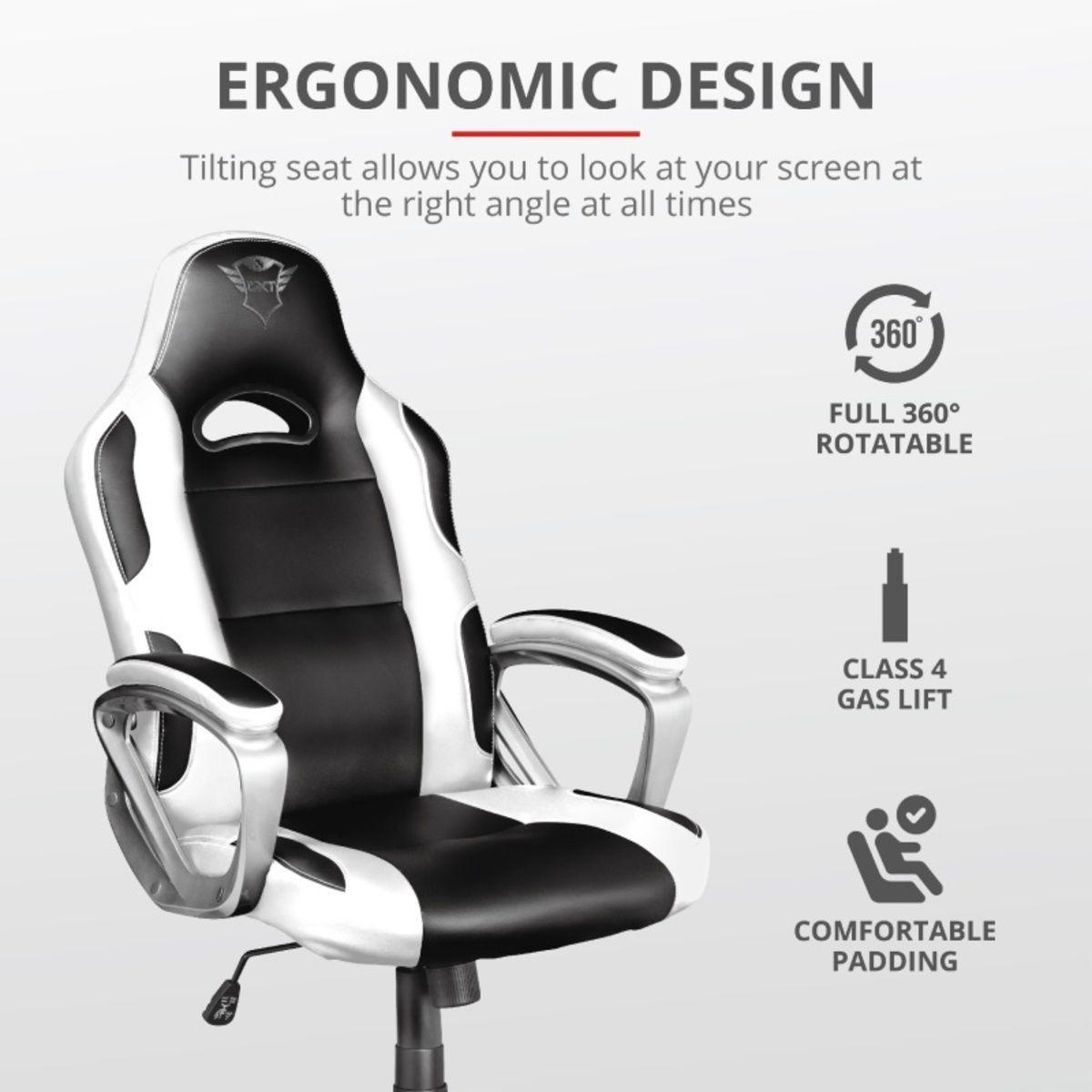 Silla Gamer Trust Ryon GXT 705W Blanca-2