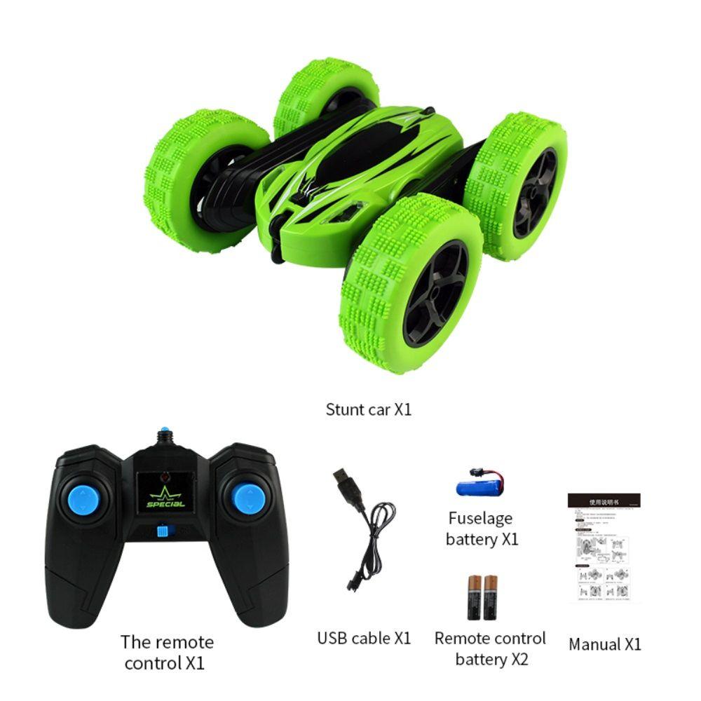 Auto control remoto Acrobatico con giro 360 grados Verde-4