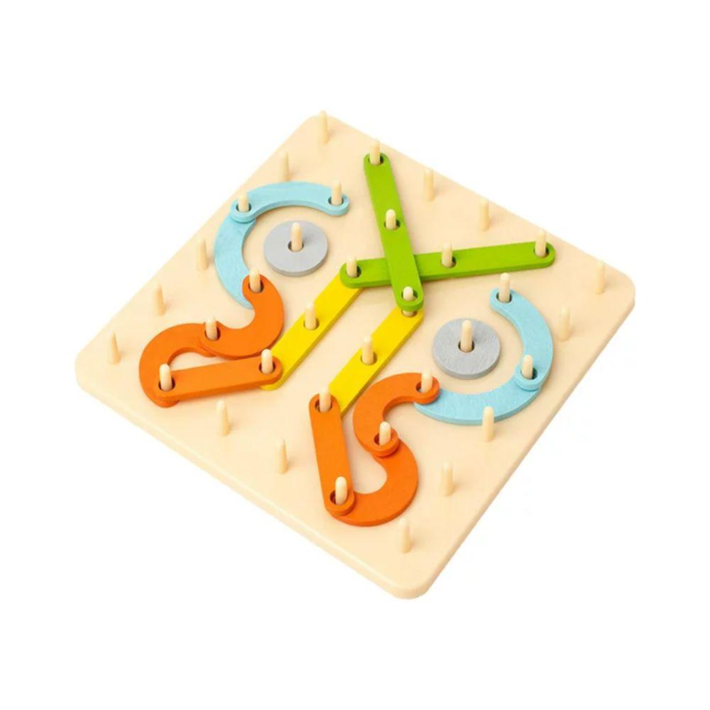 Tablero de Madera Geometría Clasificación Juguete Montessori-2