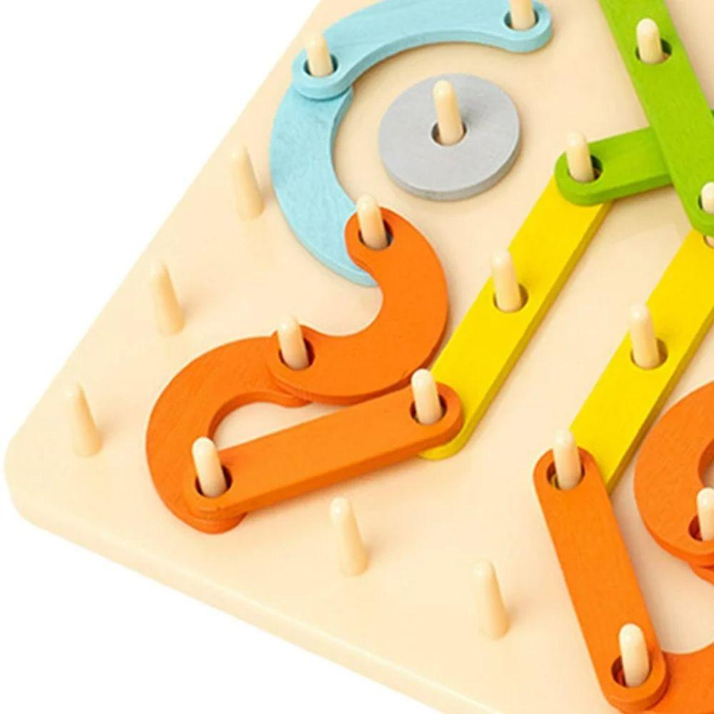 Tablero de Madera Geometría Clasificación Juguete Montessori-3