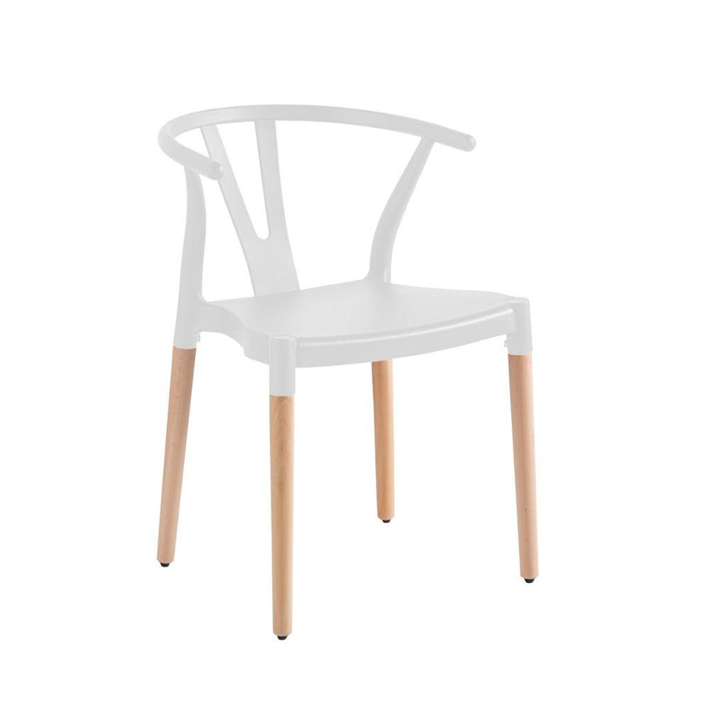 Silla Wishbone Blanca-0
