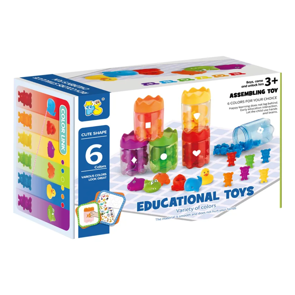Juguete Clasificación Colores y Animalitos Montessori 98pcs-2