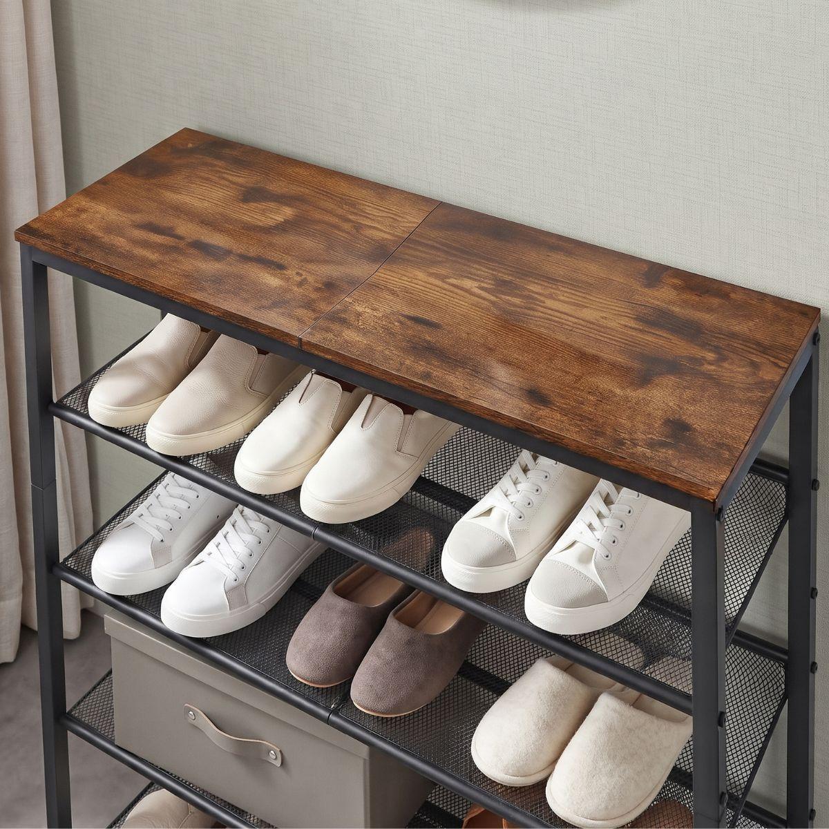 Mueble Zapatero Sirkka 5 Niveles Fierro y Madera-3