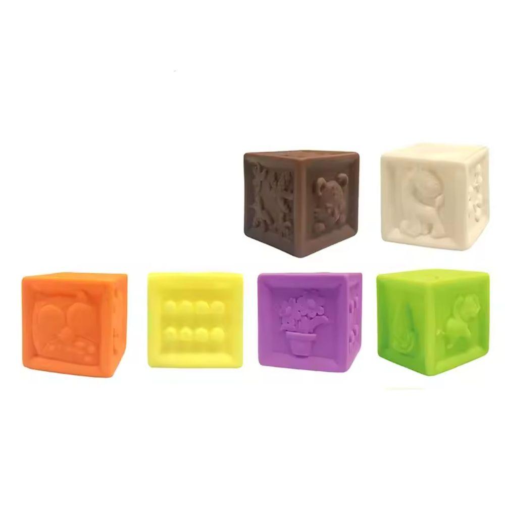 Set de 12 Cubos de Silicona Didácticos Juguete Montessori-1