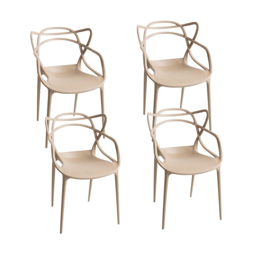 Pack de 4 Sillas Master Beige Spacezat-3