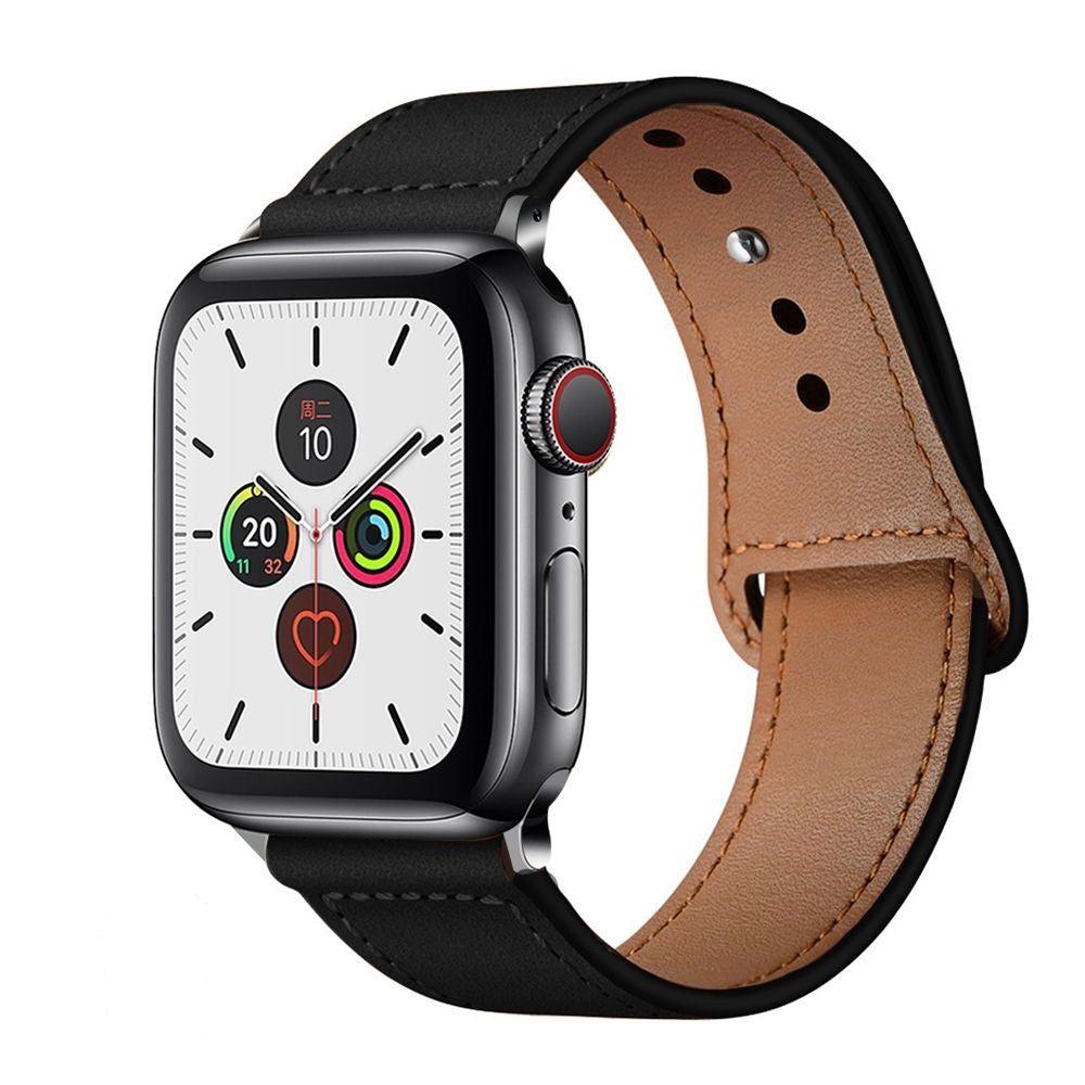 Correa Compatible c/ Apple Watch Cuero 38/40mm Negro-4