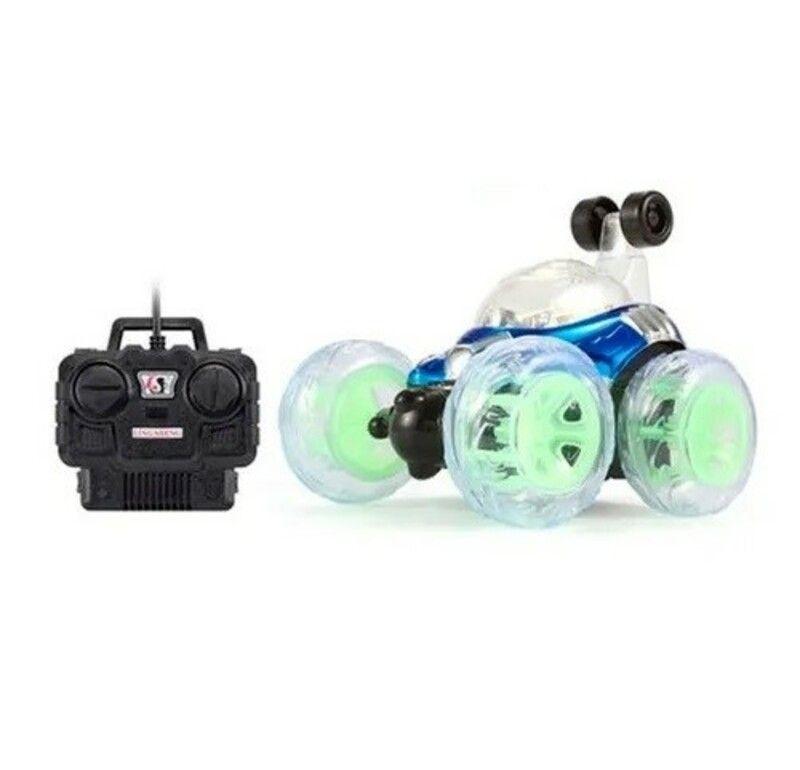 Auto a control remoto Crazy Car luces y sonido-Azul-2