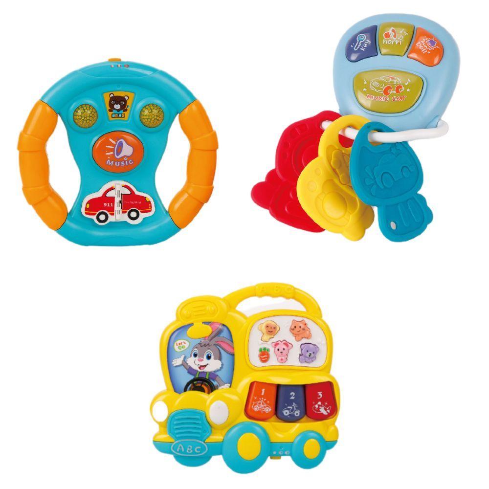Juguete Interactivo de Volante con Llaves y Autito Sonidos-2