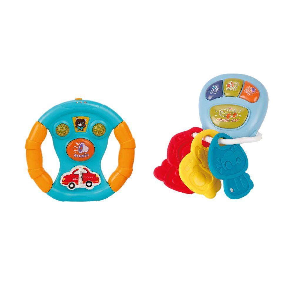 Juguete Interactivo de Volante con Llaves y Autito Sonidos-4