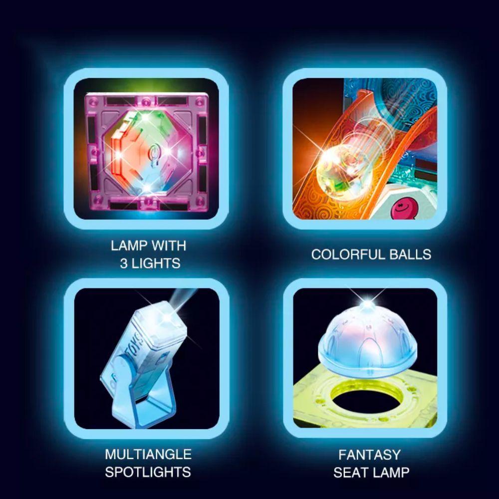 Kit Bloques de Construcción Magnéticos 75 pza Luces Spacezat-2