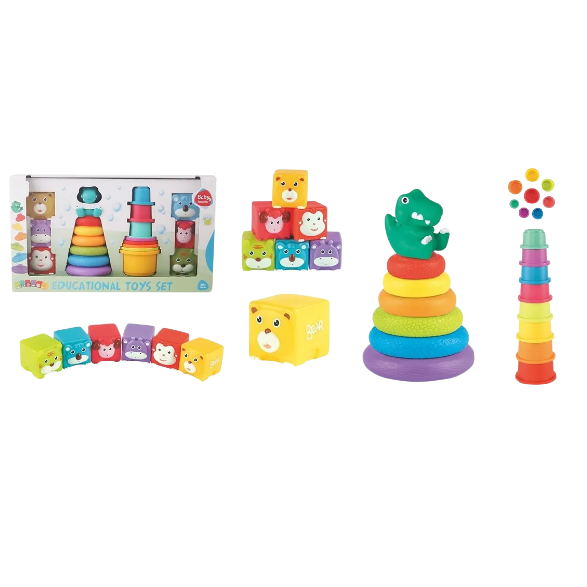 Set de Juguetes Apilables para Bebes-4