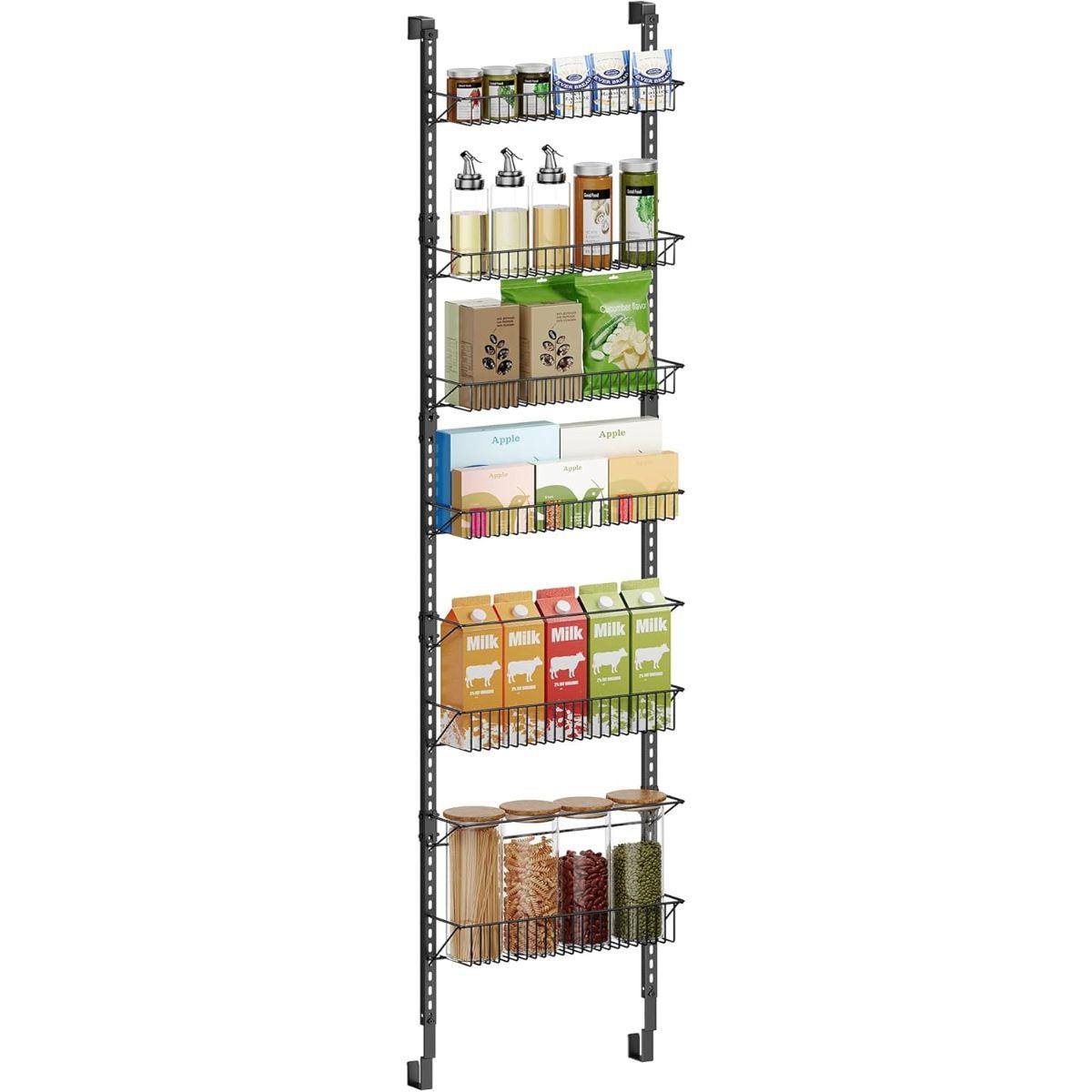 Organizador Cocina Ajustable Puerta 6 Niveles Negro Balsta-1