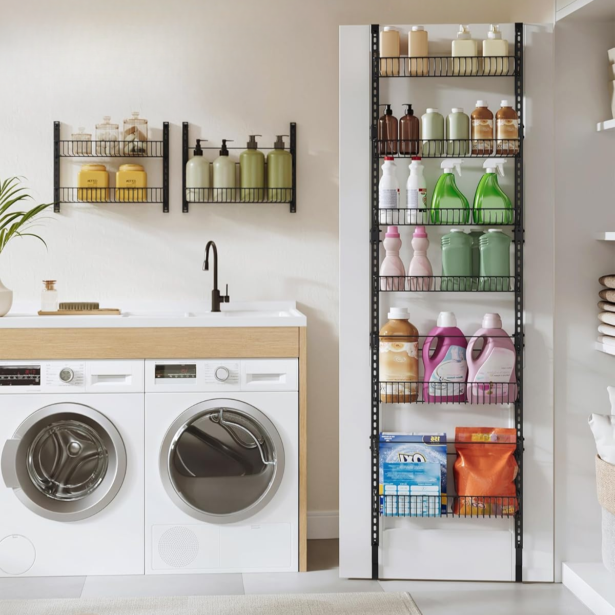 Organizador Cocina Ajustable Puerta 6 Niveles Negro Balsta-3