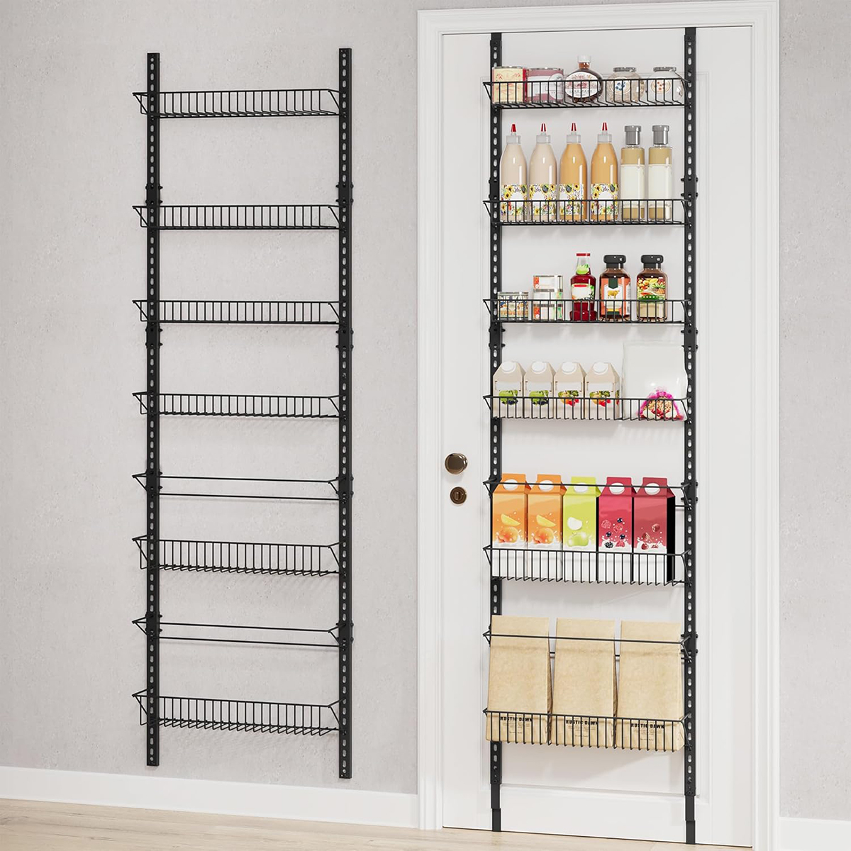 Organizador Cocina Ajustable Puerta 6 Niveles Negro Balsta-5