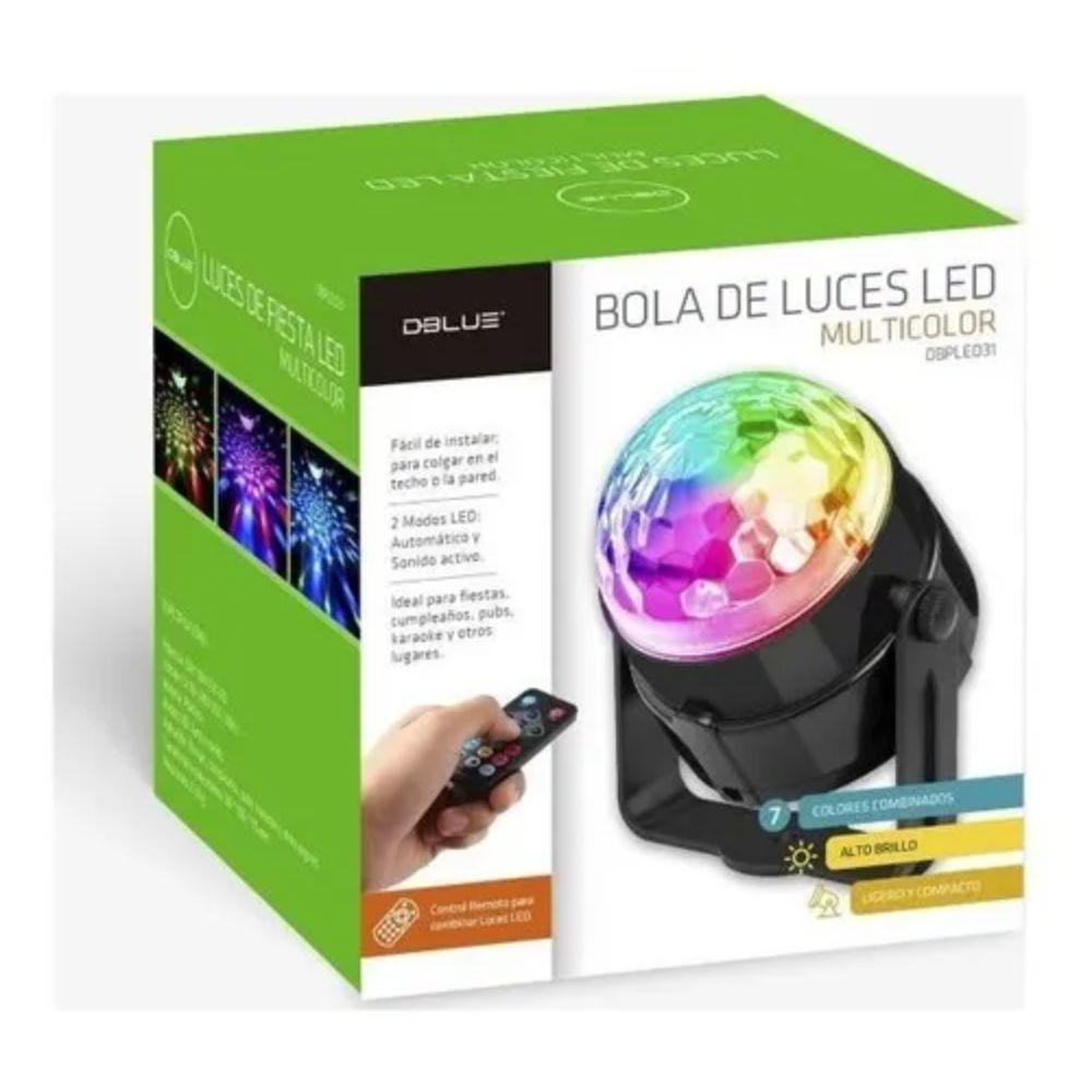 Bola De Luces Led Multicolor Para Fiestas Dblue Con Control-2