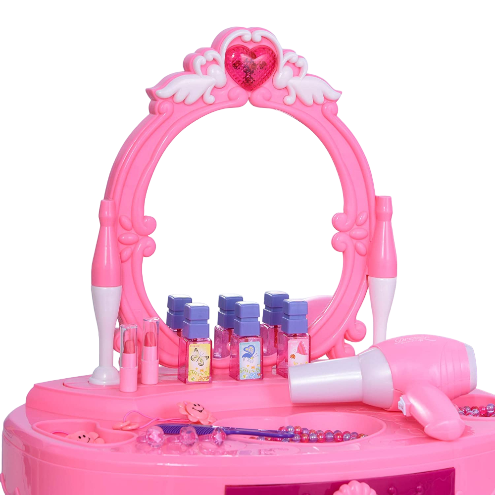 Mesa Tocador Infantil con Luces y Sonidos Rosa-2