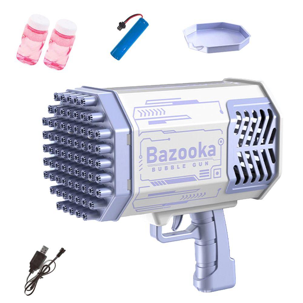 Pistola Bazooka Lanza Burbujas Multicolor Morada Spacezat-1