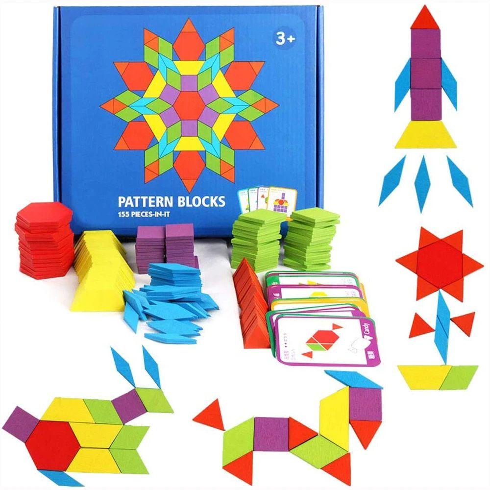 Juguete Didáctico Tangram Madera 155 pcs-0