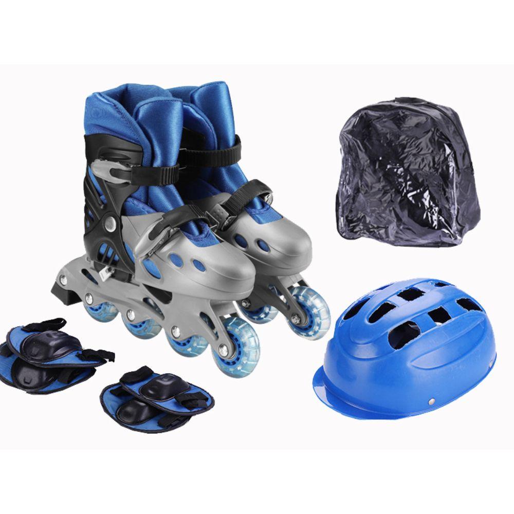 Patines Rollers Linea Casco/Rodilleras Azul 35-38 Spacezat-0