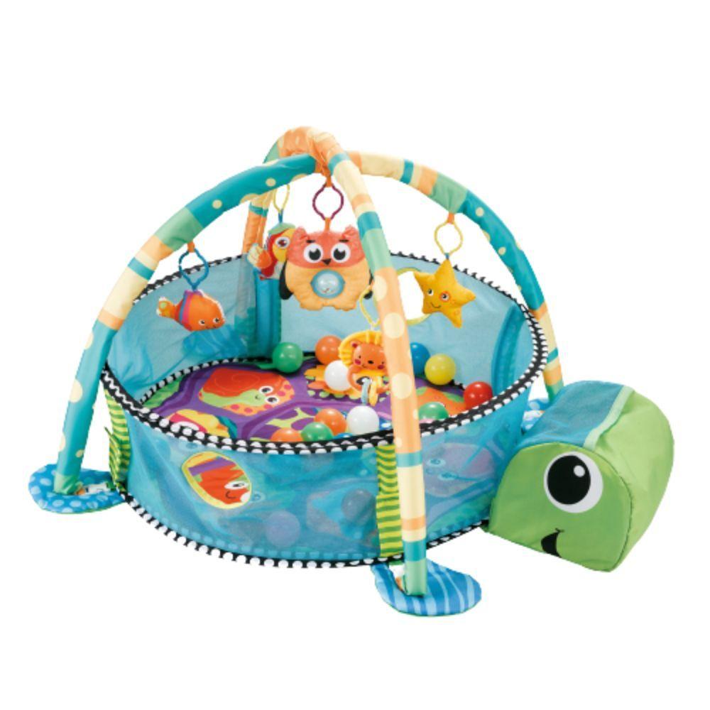Piscina Gimnasio para Bebe + Pelotitas Tortuguita-0