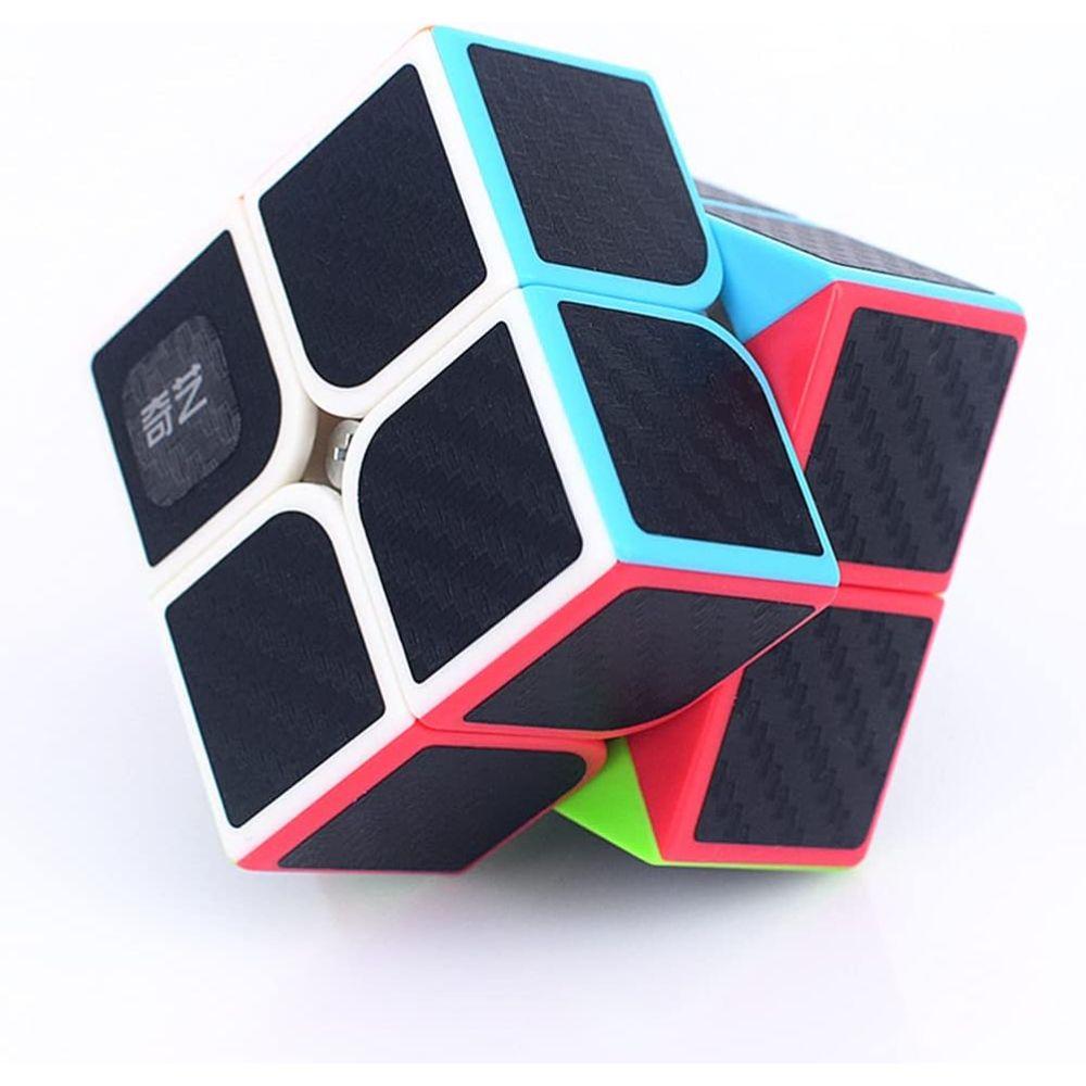 Cubo Rubik Qiyi 2x2 Fibra de Carbono Speedcube-4