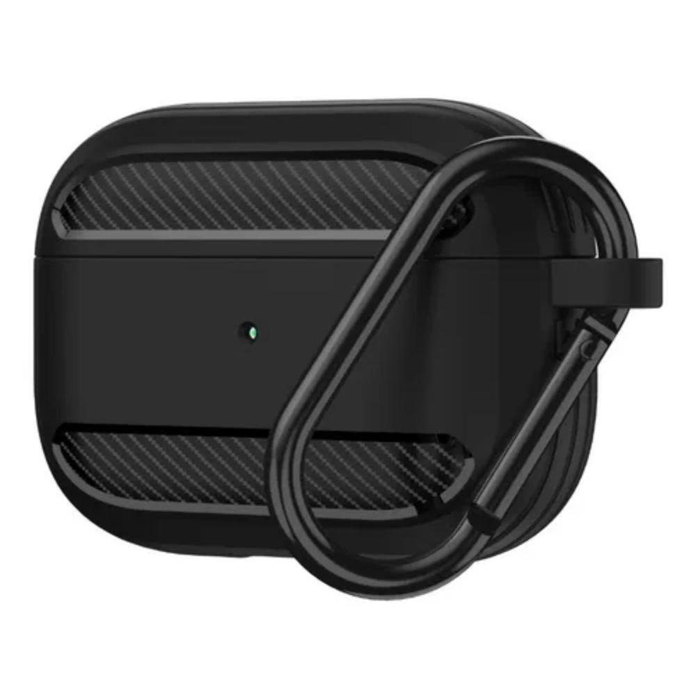 Case Protector Silicona Rigido Compatible Airpods Pro Negro-0