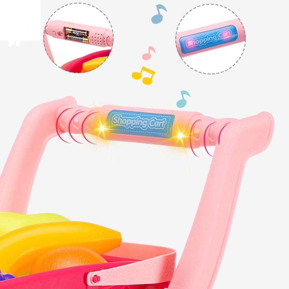 Carrito de Supermercado Rosado con Luces y Sonidos-2