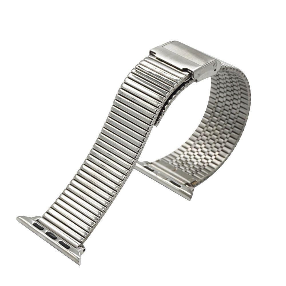 Correa Compatible c/ Apple Watch Acero Inox 38/40mm Plateada-0