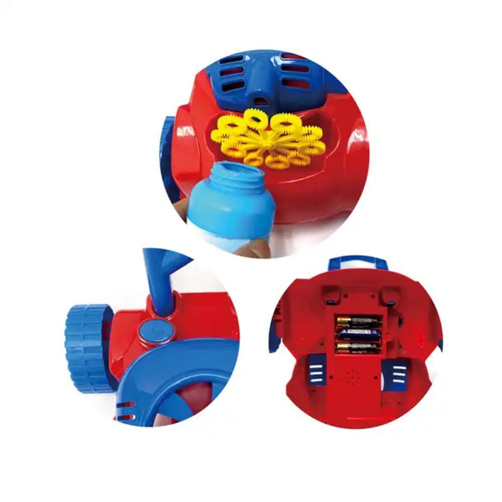 Carrito Caminador Lanza Burbujas Azul y Rojo-3