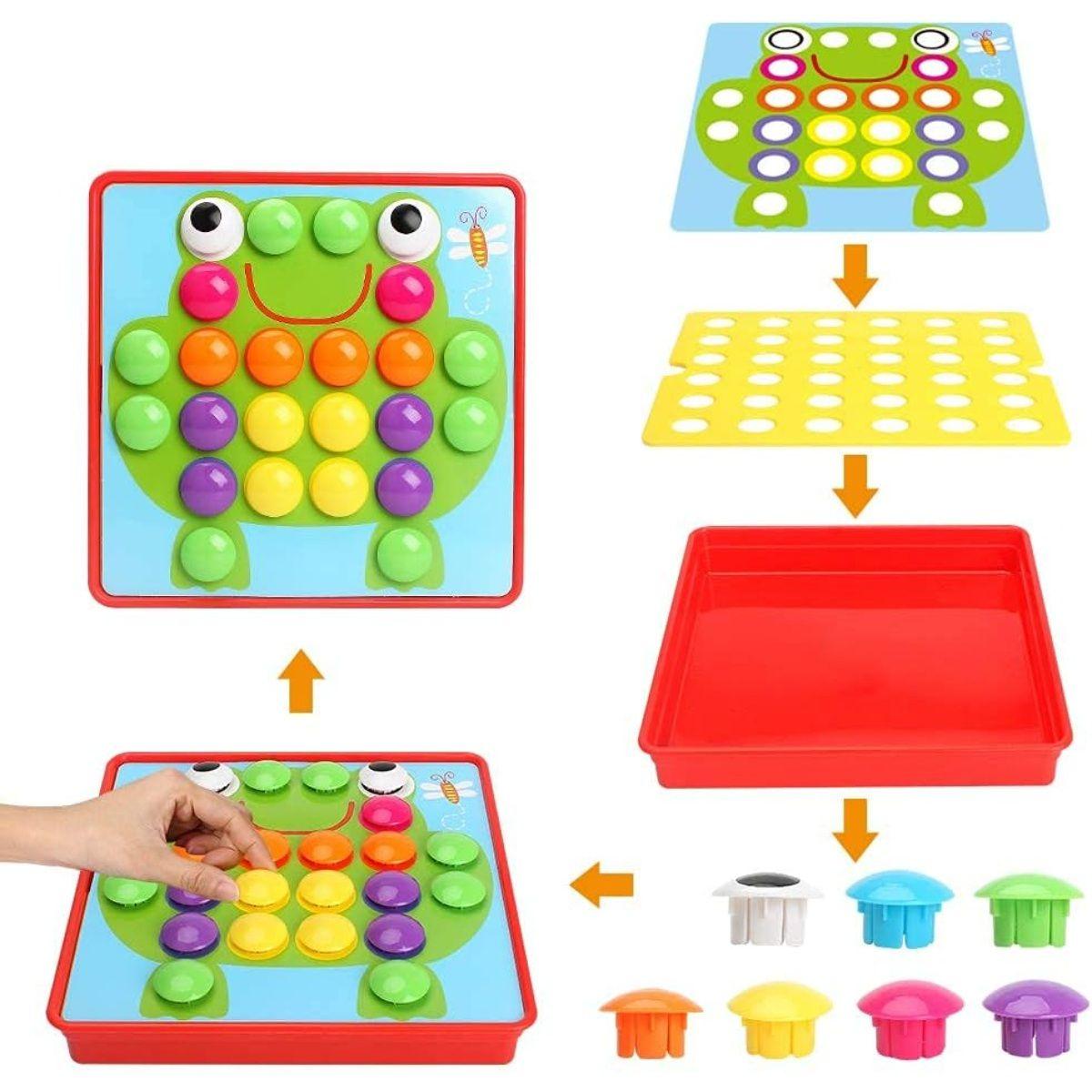 Puzzle de Botón Mosaico 12 Láminas Juego Didáctico-5