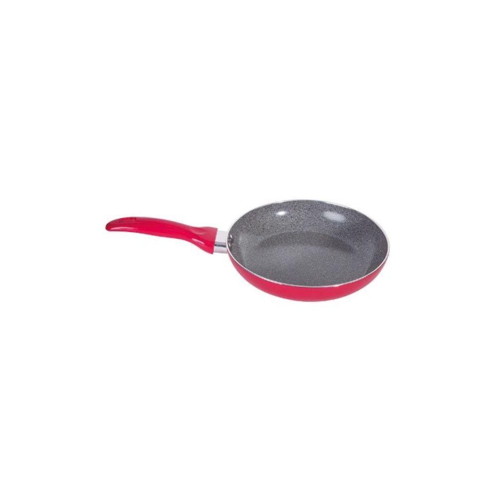 Sartén 24 cm Prensado Marble Rojo-0