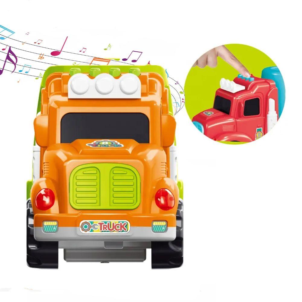 Camión Transportador con Autitos Multicolor Luces y Sonidos-4