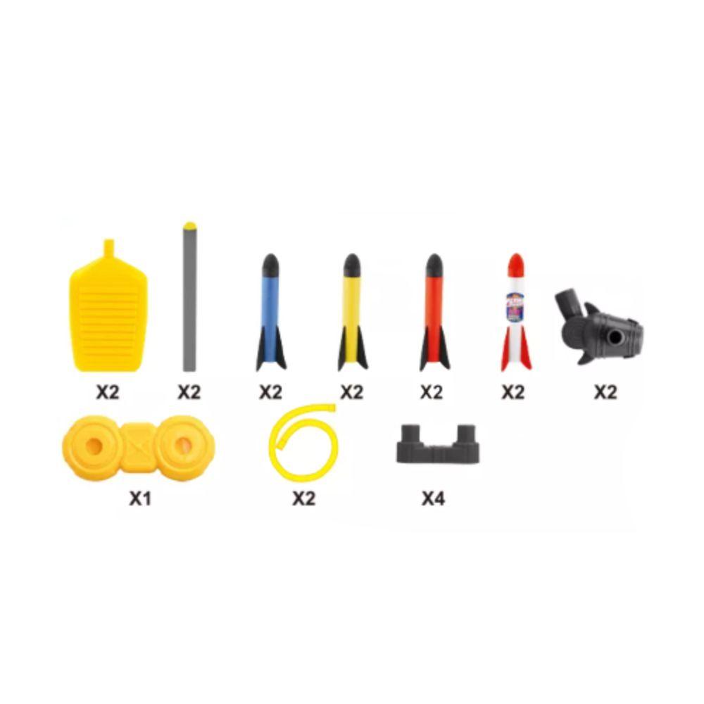Juguete Lanzador Cohete Doble Pedal Infantil 8 pzas Spacezat-4
